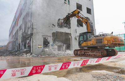 玉塘街道田寮利益統籌項目兩棟工業廠房完成拆除作業，釋放發展空間助力高質量發展
